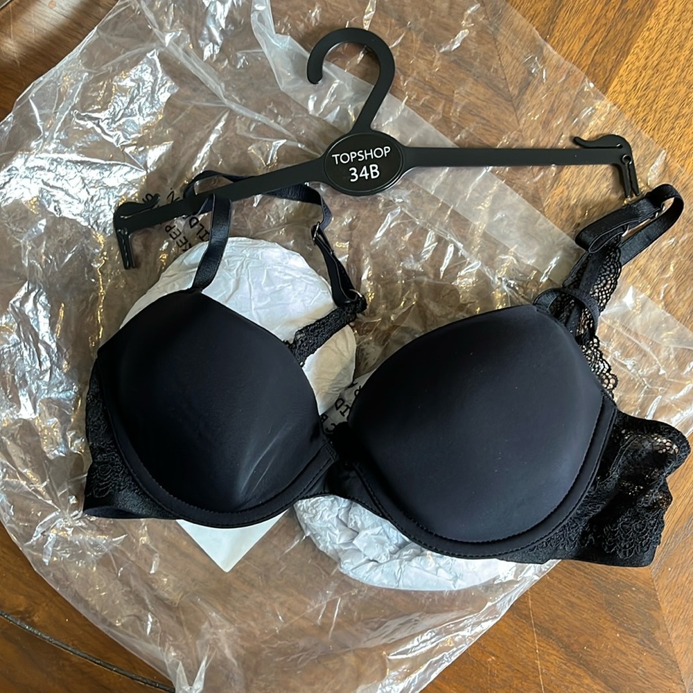 Topshop Black T-shirt bra 34B
